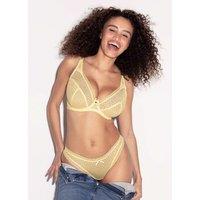 Freya Spot-Light Mesh Wired Plunge Bra (C-GG) Yellow