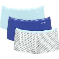 Sloggi 3 Pack GO Crush Cotton Rich Shorts Light Blue