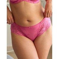 Panache Envy Mesh & Lace Brazilian Knickers Pink
