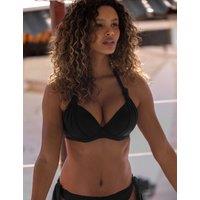 Pour Moi St Kitts Wired Padded Push Up Bikini Top (B-F) Black