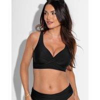 Pour Moi Free Spirit Twist Front Non Wired Bikini Top Black