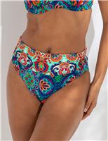 Venice Beach Printed Roll Top Bikini Bottoms