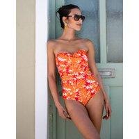 Pour Moi Santa Monica Strapless Tummy Control Swimsuit Orange Mix