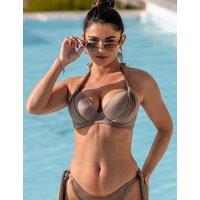 Pour Moi St Kitts Wired Padded Push Up Bikini Top (B-F) Metallic