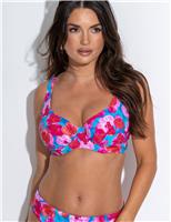 Pour Moi Marrakesh Floral Wired Bikini Top C-G Blue Mix