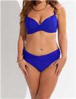 Pour Moi Free Spirit Fold Over High-Leg Bikini Bottoms Aqua