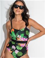 Palermo Floral Panelled Square Neck Swimsuit