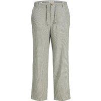 JACK & JONES Linen Rich Drawstring Chinos Cream Mix