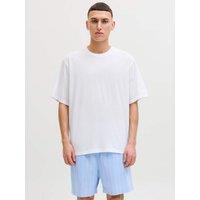 JACK & JONES Cotton Rich Striped Pyjama Set Blue Mix