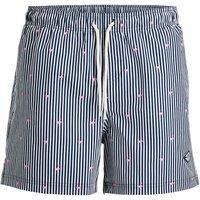 JACK & JONES Striped Swim Shorts Navy Mix