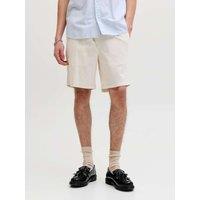 JACK & JONES Cotton Linen Blend Shorts Beige