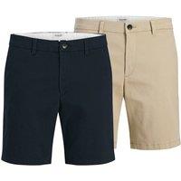 JACK & JONES 2 Pack Cotton Rich Chino Shorts Multi