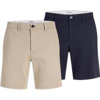 JACK & JONES 2 Pack Cotton Rich Chino Shorts Multi