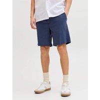 JACK & JONES Cotton Linen Blend Shorts Navy