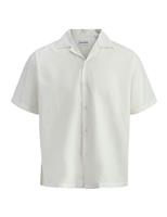 JACK & JONES Relaxed Fit Revere Collar Short Sleeve Shirt White