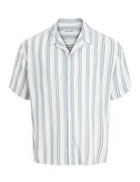 JACK & JONES Relaxed Fit Striped Short Sleeve Shirt Blue Mix