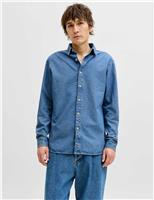 Regular Fit Pure Cotton Denim Shirt