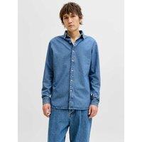 JACK & JONES Regular Fit Pure Cotton Denim Shirt Blue Denim
