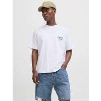 JACK & JONES Pure Cotton Back Graphic T-Shirt White