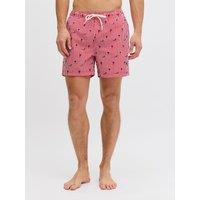 JACK & JONES Striped Swim Shorts Red Mix