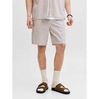 JACK & JONES Jersey Striped Shorts Cream Mix