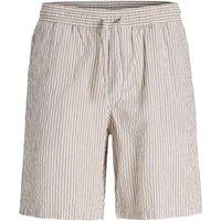 JACK & JONES Jersey Striped Shorts Cream Mix