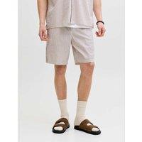 JACK & JONES Jersey Striped Shorts Cream Mix