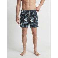 JACK & JONES Floral Seersucker Swimming Shorts Black