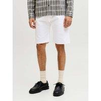 JACK & JONES Cotton Rich Denim Shorts White