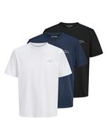 JACK & JONES 3 Pack Pure Cotton Logo T-Shirts Multi