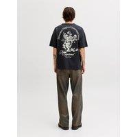 JACK & JONES Pure Cotton Back Graphic T-Shirt Black