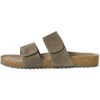 JACK & JONES Suede Two Strap Sandals Tan