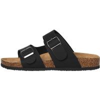 JACK & JONES Faux Suede Two Strap Sandals Navy