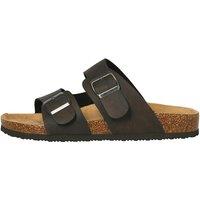 JACK & JONES Faux Suede Two Strap Sandals Brown