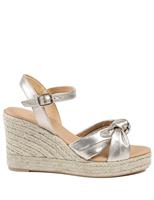 Suede Knot Ankle Strap Wedge Espadrilles