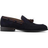 Jones Bootmaker Suede Slip On Tassel Loafers Navy