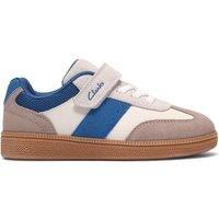 Clarks Kids' Suede Riptape Trainers (7 Small-9 Small) Blue Mix