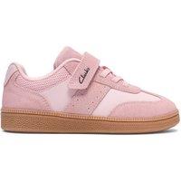 Clarks Suede Riptape Trainers (7 Small - 9 Small) Light Pink