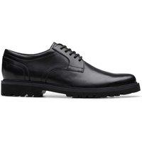 Clarks Wide Fit Leather Derby Shoes Black