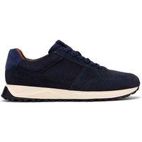 Clarks Wide Fit Suede Lace Up Trainers Navy