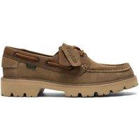 Clarks Cleyhill Leather Boat Shoes Sand