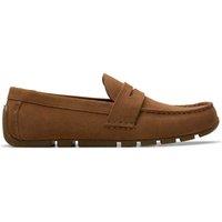 Clarks Wide Fit Suede Slip On Loafers Tan