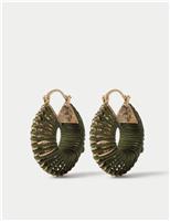 Woven Wrapped Hoop Earrings