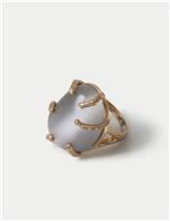 Natural Stone Caged Ring
