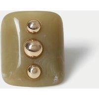 M&S Studded Chunky Resin Ring Green