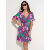 Pour Moi Birdie Stretch Viscose Jersey Wrap Front Dress Green Mix