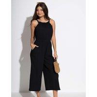 Pour Moi Gemma High Neck Jumpsuit Black