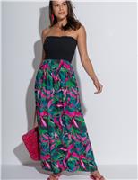 Emma Strapless Shirred Maxi Beach Dress
