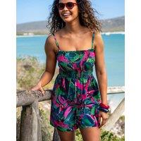 Pour Moi Lottie Strapless Shirred Beach Playsuit Multi