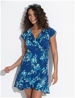 Penny Frill Wrap Woven Beach Dress